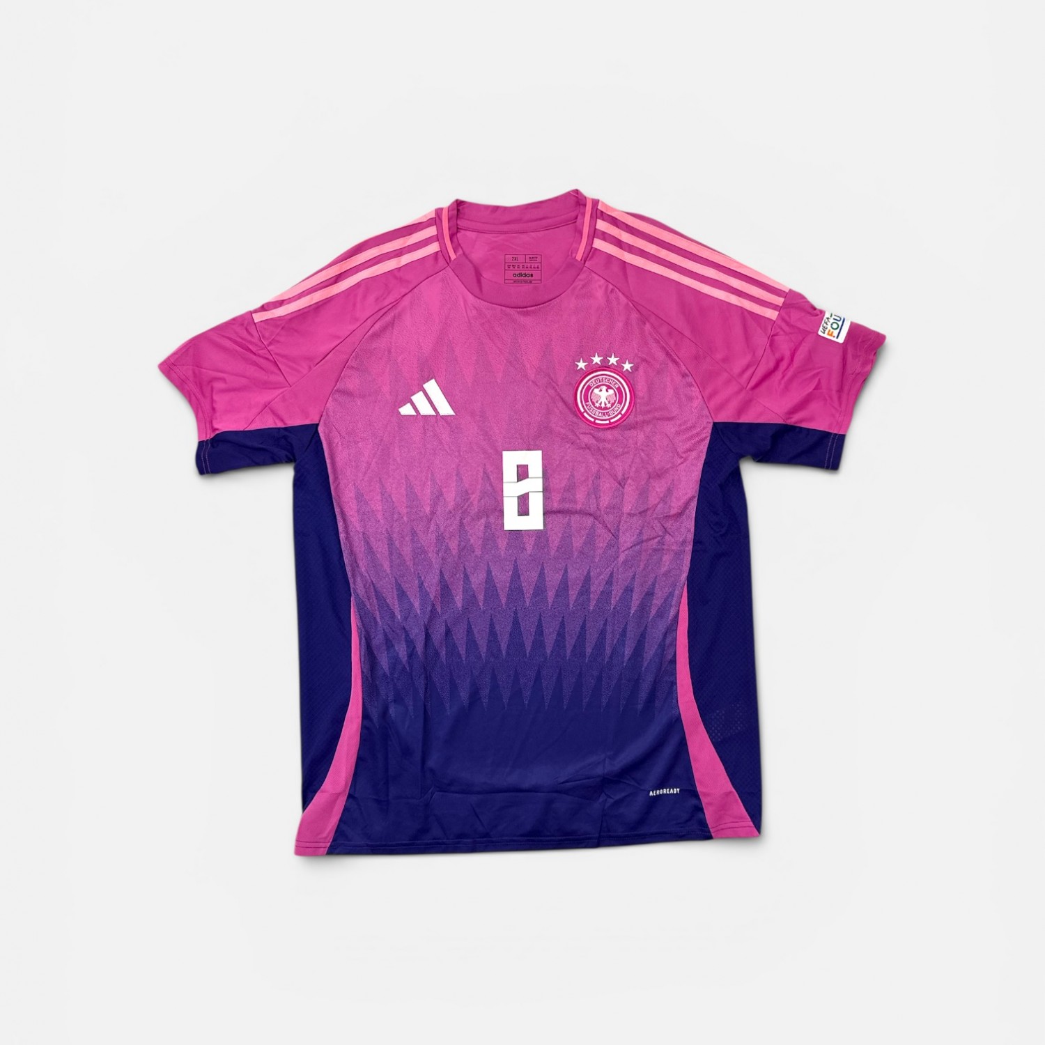Adidas Germany Away Jersey #8 Kroos EURO 2024 Ροζ Ποδοσφαιρική Φανέλα